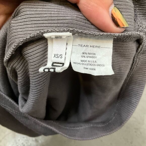 Joah Brown One Shoulder Crop Top - Picture 6 of 7